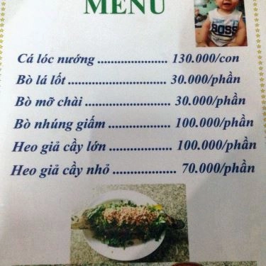 Thực đơn- Quán Ăn Quán Tư Mập - Cá Lóc Nướng