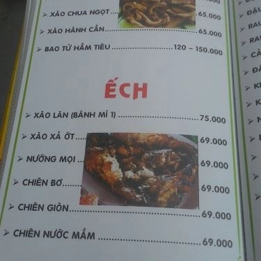 Thực đơn- Quán Ăn Quán Tuấn Râu - Đặc Sản Bò & Dê