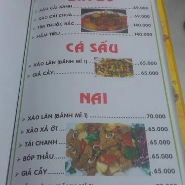 Thực đơn- Quán Ăn Quán Tuấn Râu - Đặc Sản Bò & Dê