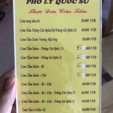 Thực đơn- Quán Tùng - Phở Lý Quốc Sư