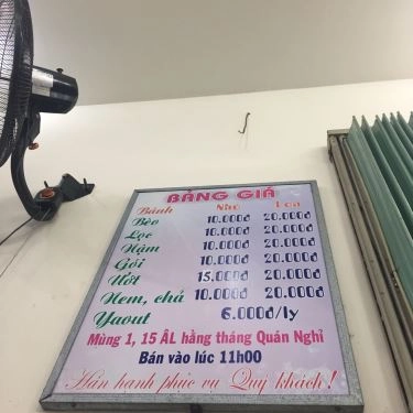 Thực đơn- Quán Ăn Quán Vân - Bánh Bèo - Nậm & Bột Lọc