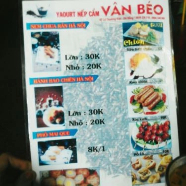 Thực đơn- Quán Ăn Vân Béo - Sữa Chua Nếp Cẩm
