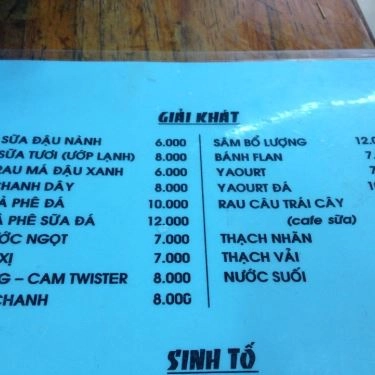 Thực đơn- Quán Vương - Quán Ăn Bình Dân