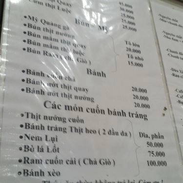 Tổng hợp- Quán Ăn Quán Xuân - Bún Thịt Nướng