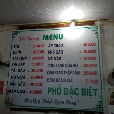 Tổng hợp- Quán Ăn Quang - Phở Cồ
