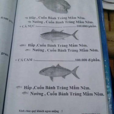 Thực đơn- Quán Ăn Quannuong.Vn