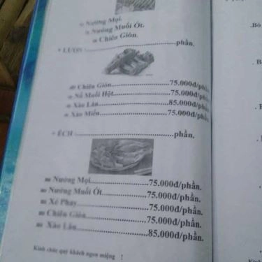 Thực đơn- Quán Ăn Quannuong.Vn