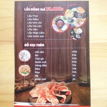 Thực đơn- Quán Ăn Quata - Lẩu Một Người