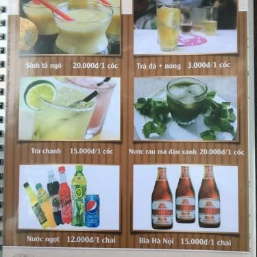 Thực đơn- Quán Ăn Quẩy Nóng - Tạ Quang Bửu