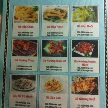 Thực đơn- Quán Ăn Quê Hương Quán - Đường Số 10