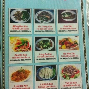 Thực đơn- Quán Ăn Quê Hương Quán - Đường Số 10