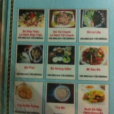 Thực đơn- Quán Ăn Quê Hương Quán - Đường Số 10