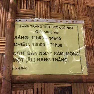 Tổng hợp- Quán Ăn Quê Nhà - Bánh Tráng Thịt Heo