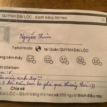 Tổng hợp- Quán Ăn Quỳnh Đại Lộc - Bánh Tráng Thịt Heo