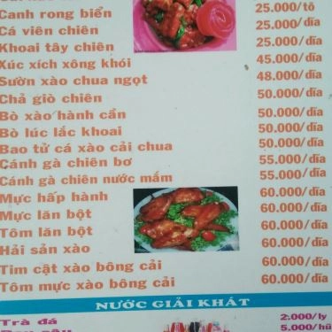 Thực đơn- Quỳnh Hoa - Quán Ăn Gia Đình