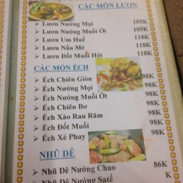 Thực đơn- Quán Ăn Quỳnh Quán - Hải Sản Tươi Sống