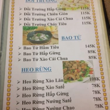 Thực đơn- Quán Ăn Quỳnh Quán - Hải Sản Tươi Sống