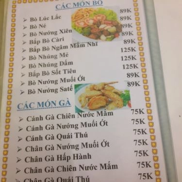 Thực đơn- Quán Ăn Quỳnh Quán - Hải Sản Tươi Sống