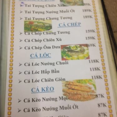 Thực đơn- Quán Ăn Quỳnh Quán - Hải Sản Tươi Sống