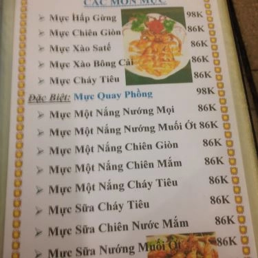 Thực đơn- Quán Ăn Quỳnh Quán - Hải Sản Tươi Sống