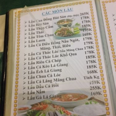 Thực đơn- Quán Ăn Quỳnh Quán - Hải Sản Tươi Sống