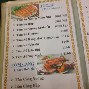 Thực đơn- Quán Ăn Quỳnh Quán - Hải Sản Tươi Sống