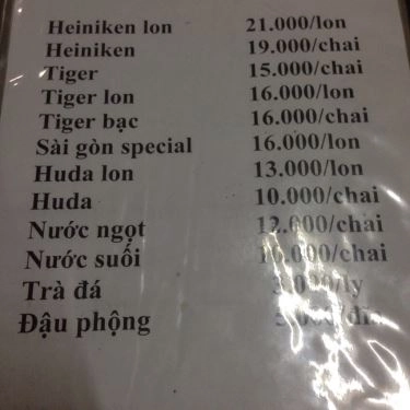Thực đơn- Rất Huế - Quán Ăn Gia Đình
