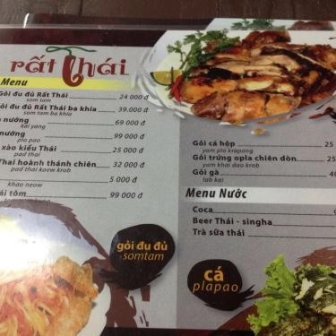 Thực đơn- Quán Ăn Rất Thái - Quán Thái
