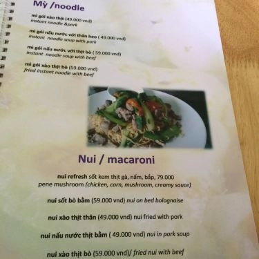 Thực đơn- Quán Ăn Pizza & Trà Sữa Refresh