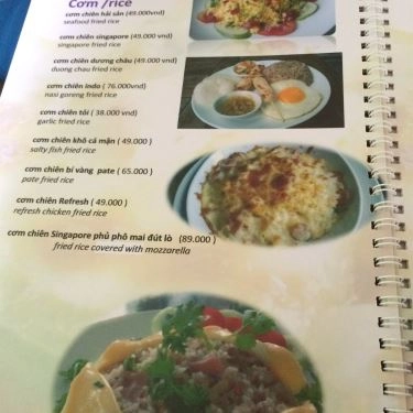 Thực đơn- Quán Ăn Pizza & Trà Sữa Refresh