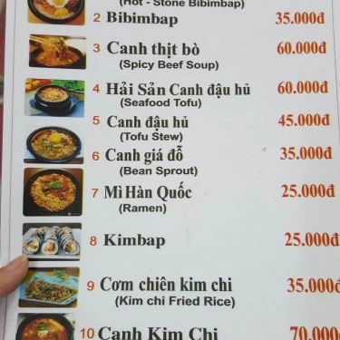 Thực đơn- Quán Ăn Rice Club Tân Bình