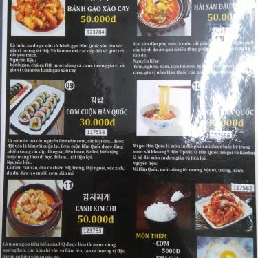 Thực đơn- Quán Ăn Rice Club Gò Vấp