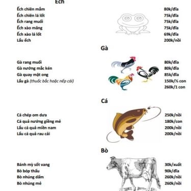 Thực đơn- Quán Ăn Rổ Quán - Chuyên Lẩu & Các Món Dân Dã