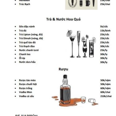 Thực đơn- Quán Ăn Rổ Quán - Chuyên Lẩu & Các Món Dân Dã