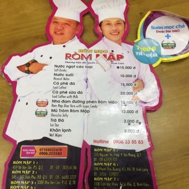 Thực đơn- Quán Ăn Ròm Mập - Bún Mọc