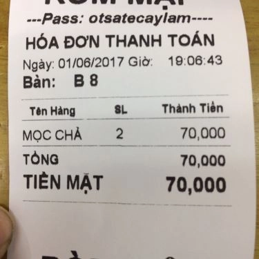 Thực đơn- Quán Ăn Ròm Mập - Bún Mọc