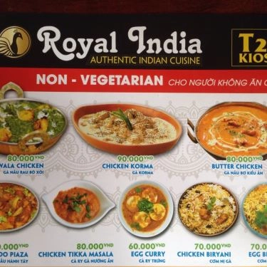 Thực đơn- Quán Ăn Royal India Authentic Indian Cuisine - Asiana Food Town