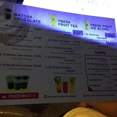 Thực đơn- Quán Ăn Royaltea - Trà Sữa Hồng Kông - Trần Duy Hưng