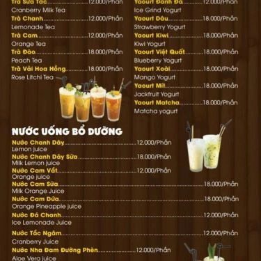 Thực đơn- Quán Ăn Ruộng Quán - Lươn Đồng Xứ Nghệ