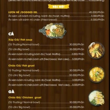 Thực đơn- Quán Ăn Ruộng Quán - Lươn Đồng Xứ Nghệ