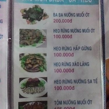 Thực đơn- Sài Gòn Mới - Nhà Hàng Gia Đình