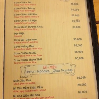 Tổng hợp- Quán Ăn Sài Gòn New - Hoàng Việt