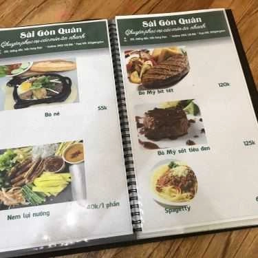Thực đơn- Sài Gòn Quán - Giếng Đồn