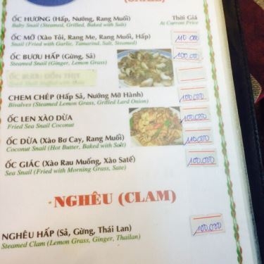 Thực đơn- Nhà Hàng Saigon Night Restaurant