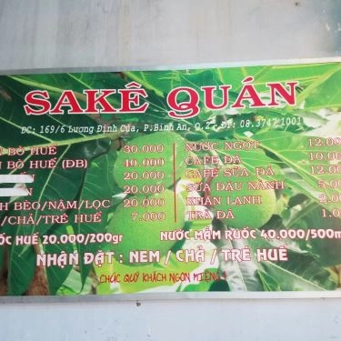 Thực đơn- Quán Ăn Sa Kê - Ẩm Thực Huế
