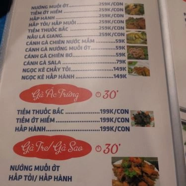 Thực đơn- Sala - Quán Ăn Gia Đình