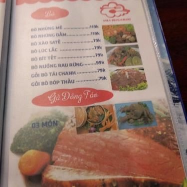 Thực đơn- Sala - Quán Ăn Gia Đình