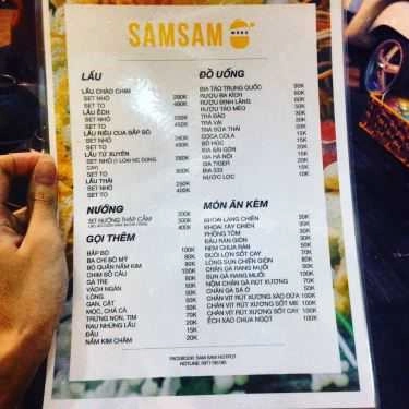 Thực đơn- Sam Sam Hot Pot - Lẩu Các Loại