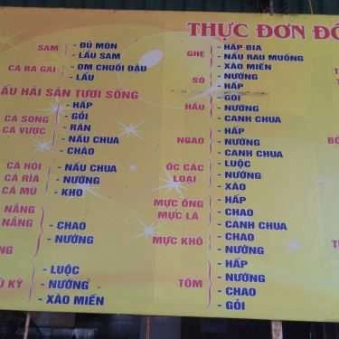 Thực đơn- Sân Bia Biển Đông - Đường Bao Biển Cột 8
