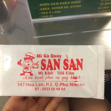 Tổng hợp- Quán Ăn San San - Mì Gà Quay - Hoa Lan